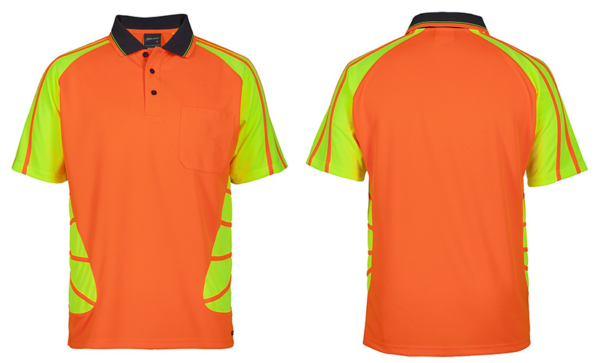 Orange-Lite-Green Polo Shirt